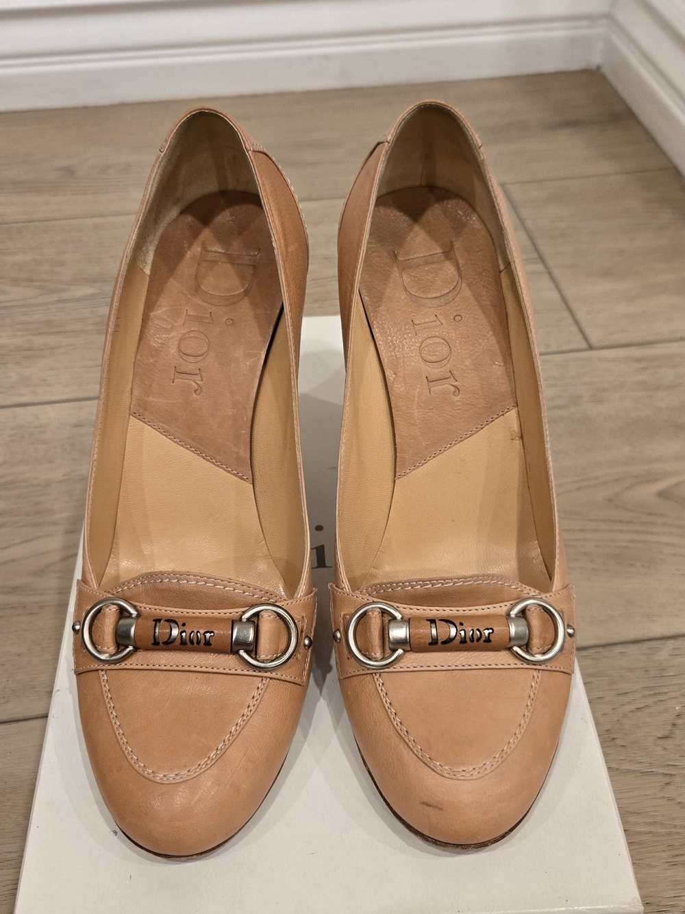 Dior Beige Leather High Heels Shoes